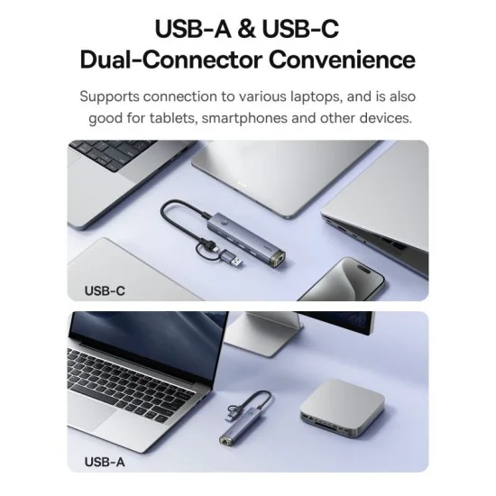 Baseus UltraJoy 4-Port HUB AIR &ndash; Space Grey